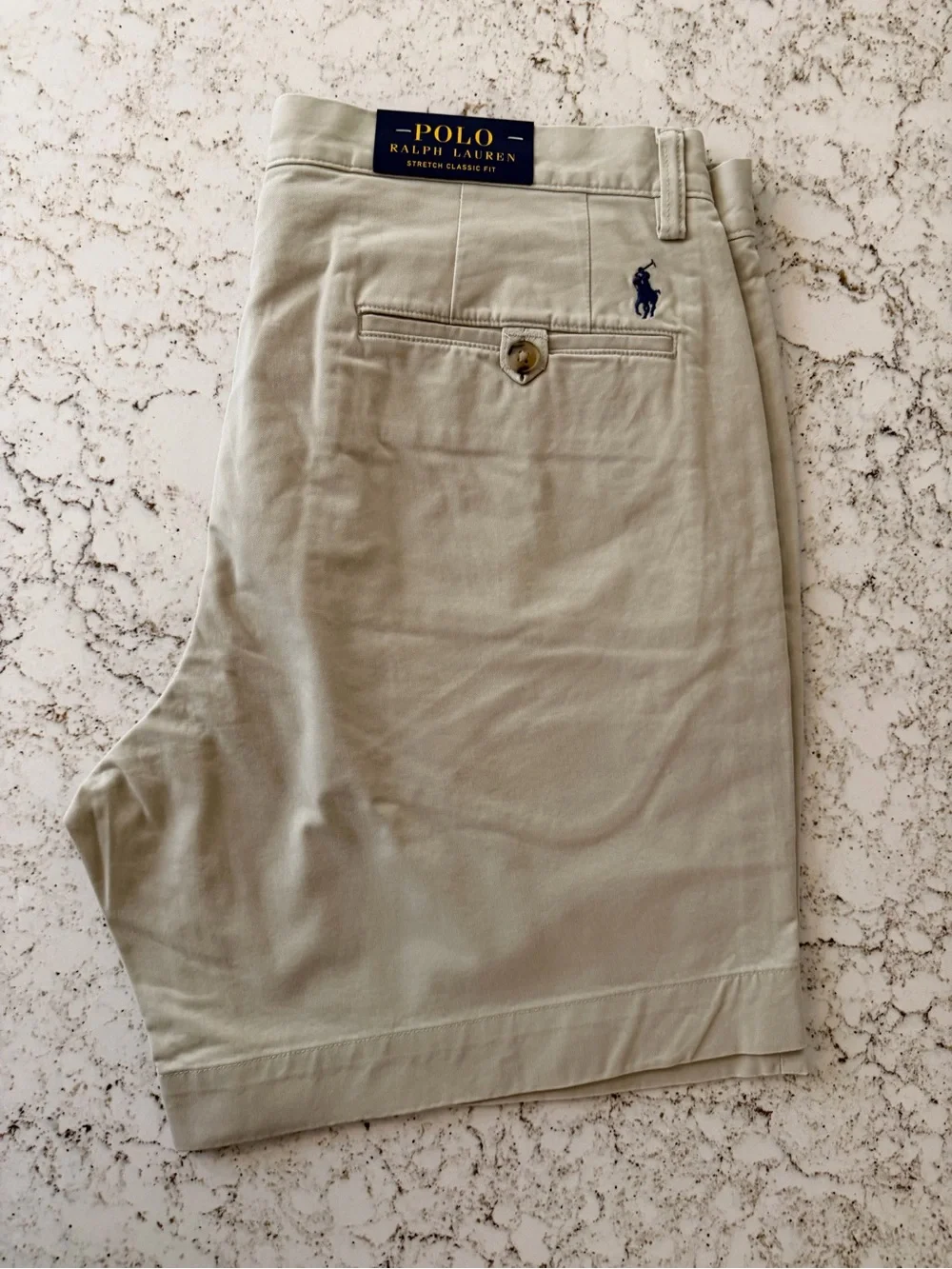 Polo by Ralph Lauren Light Khaki Flat-Front Men's Shorts